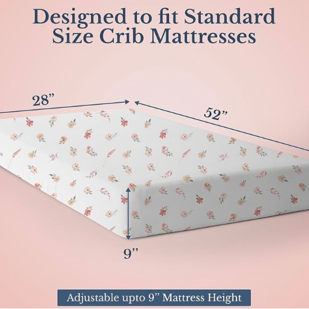 Superbly soft floral crib sheets - Picture 2 of 3